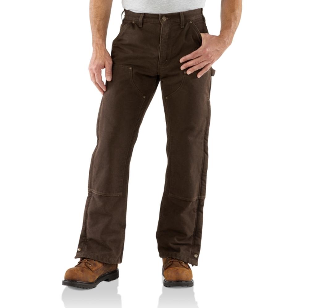 Carhartt Sandstone Quilt-Lined Brown Waist Overall Pants, #B194BRN