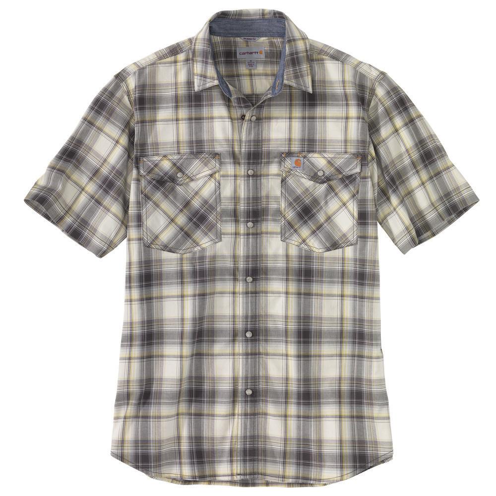 Carhartt 104171 Rugged Flex® Relaxed Fit Lightweight Short Sleeve Snap ...